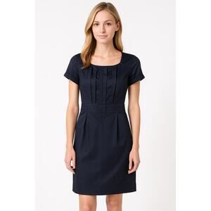 Diane Von Furstenberg Karlie Anne Dress Size 2 Short Sleeve Blue Work Preppy